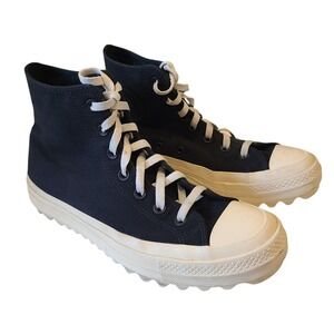 Converse All Star Black Chuck Taylor Lift Ripple  High Top Sneakers Size 9.5 Lug